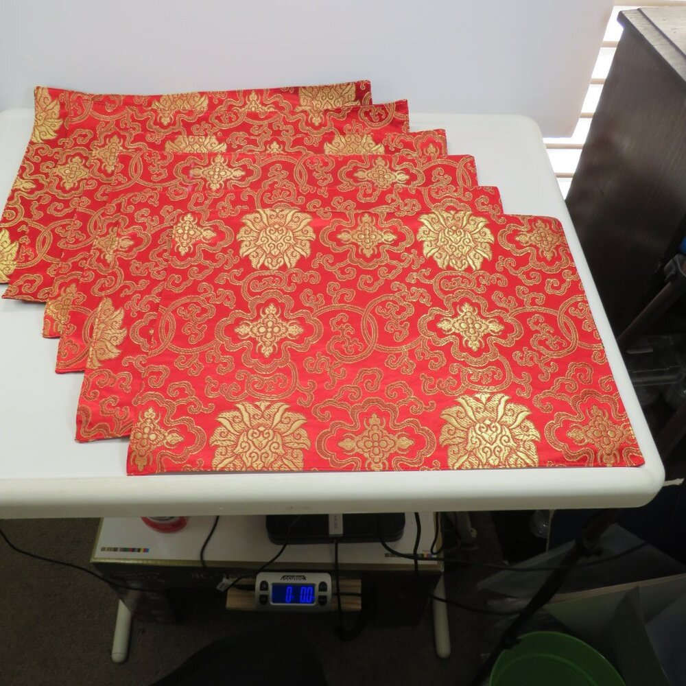 Asian Red & Gold (6) Table Setting Set - Picture 2 of 11